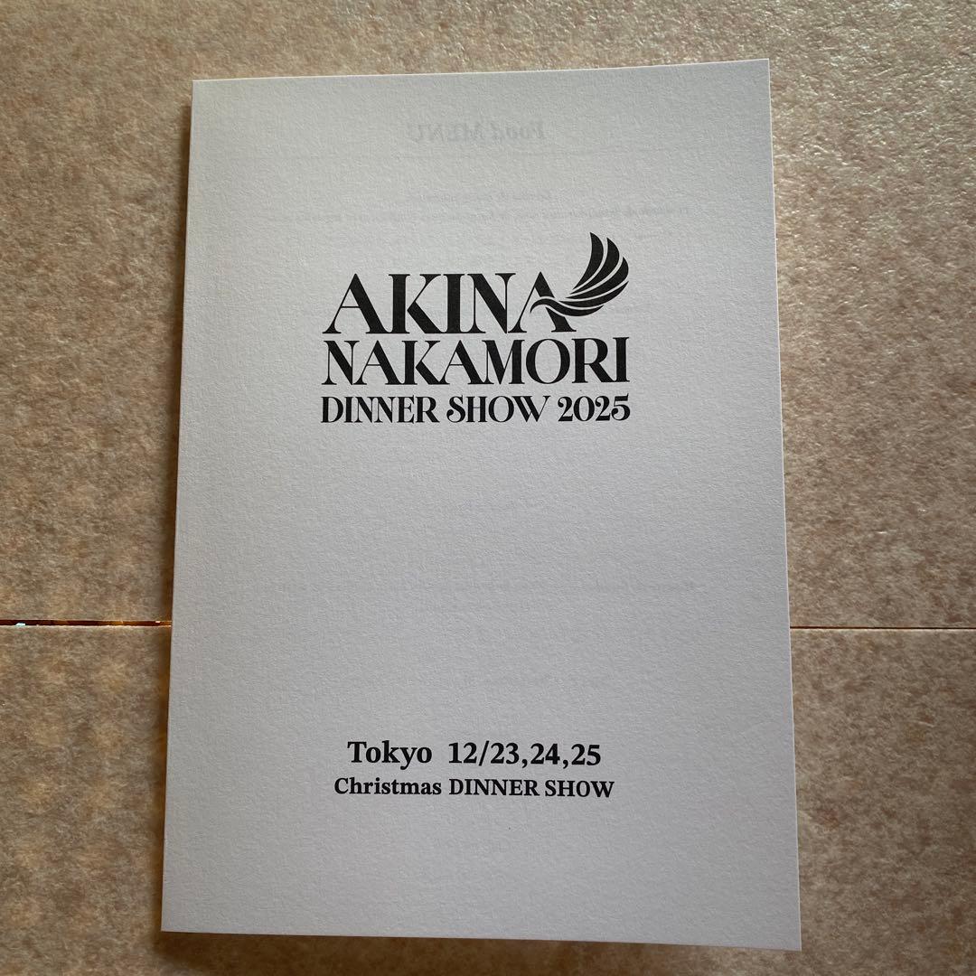 中森明菜　ディナーショー　2025 メニュー表　ポストカード、トートバッグ