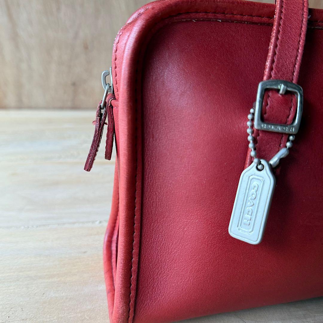 コーチ Vintage coach 9051 SWING ZIP RED バッグ