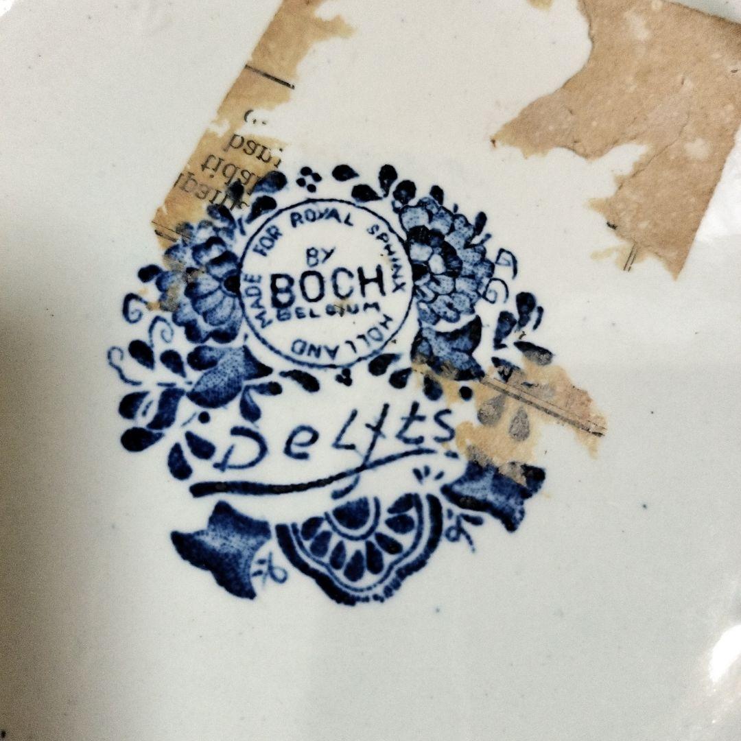 デルフトブルー ジンジャー；ロイヤルスフィンクスのフ−ドック壷、花