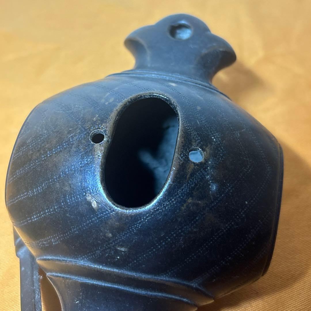 唐銅 福槌に鼡 置物 銅香炉 打ち出の小槌に鼠小判