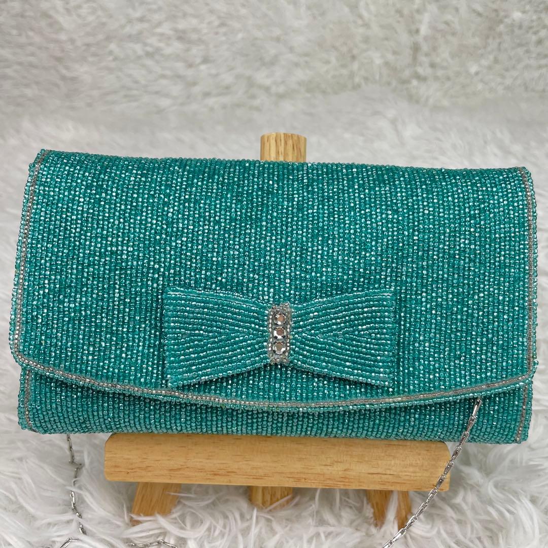 LUMY ルミー✨皇室御用達極美品はしもと パーティバッグ✨ビーズバッグ✨高級