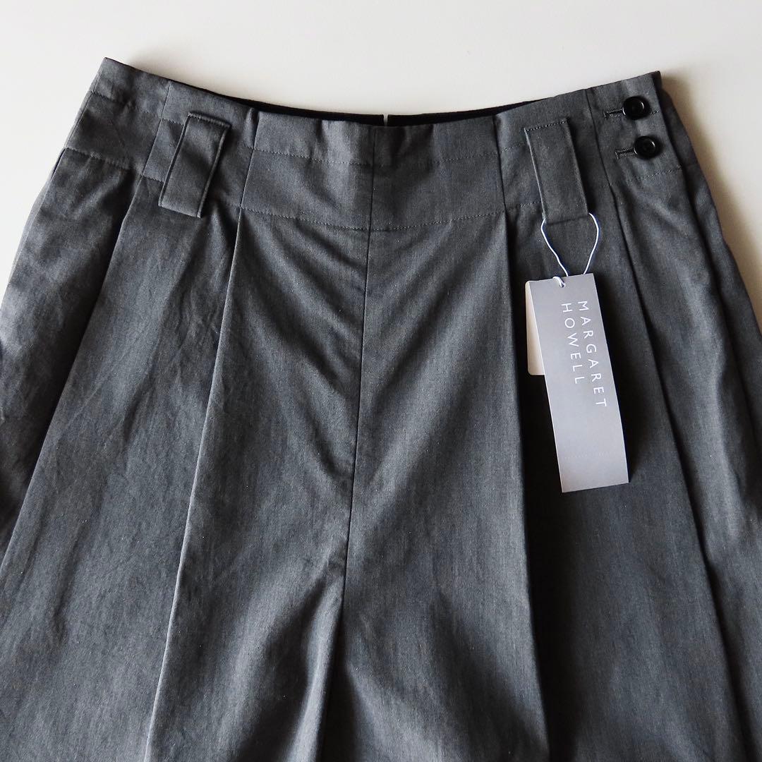 未使用 22SS マーガレットハウエル コットンワイドタックキュロット 3
