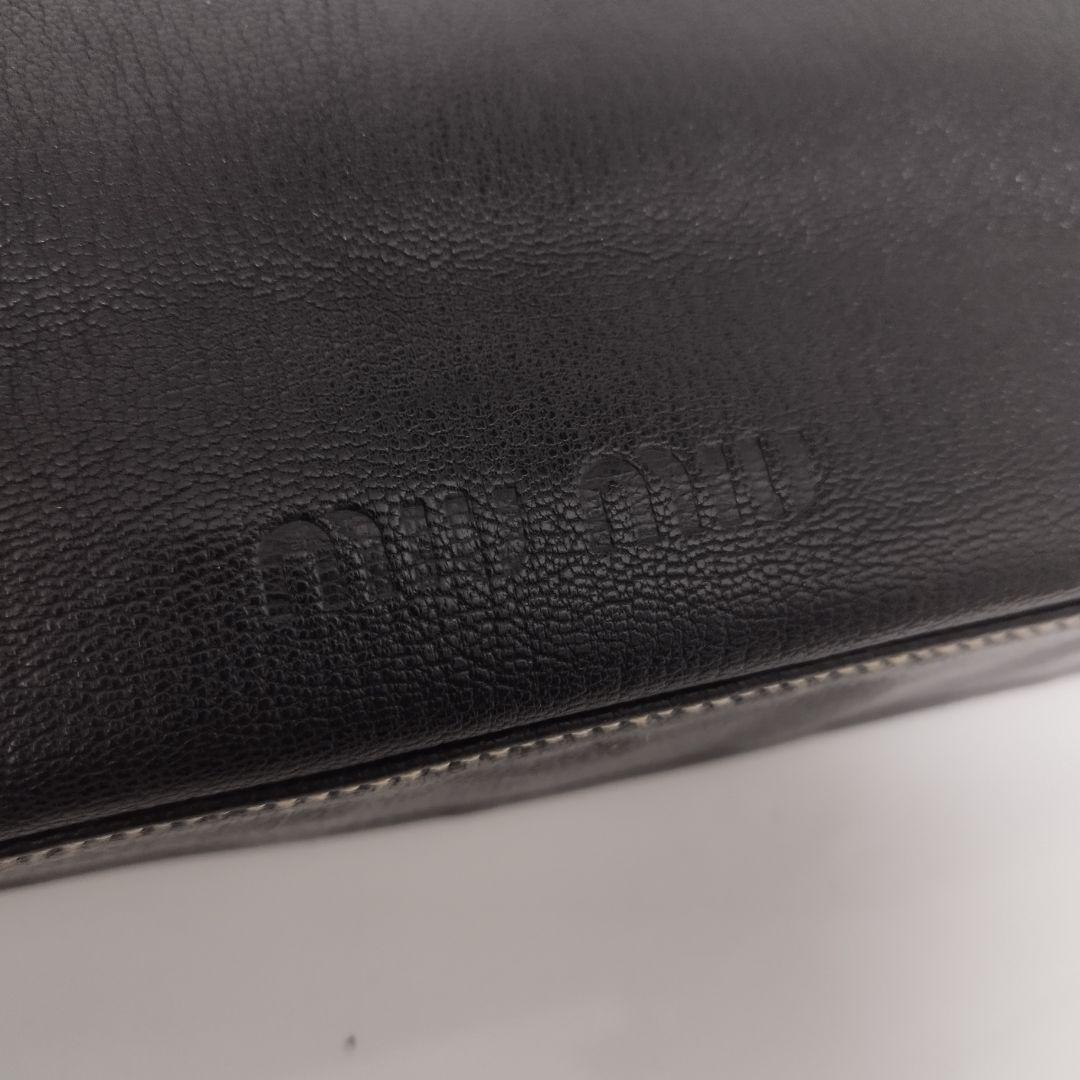 美品☆　MIUMIU　アーカイブ　リバーシブル　ハンドバッグ　正面ロゴ型押し
