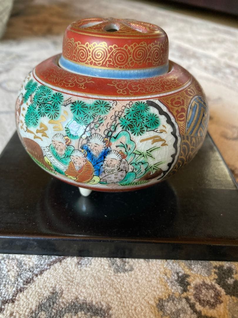 未使用】岡山県重要無形文化財 浦上善次 備前焼 獅子香炉 共箱