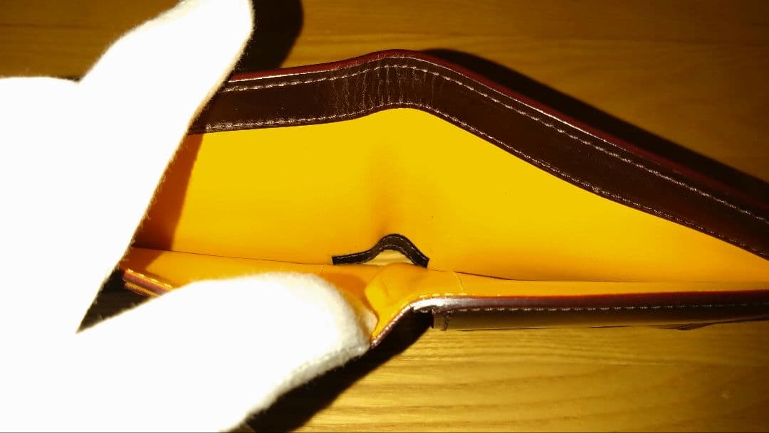 ガンゾ（GANZO）エイボン　芯通し　二つ折り財布（ダークブラウン）