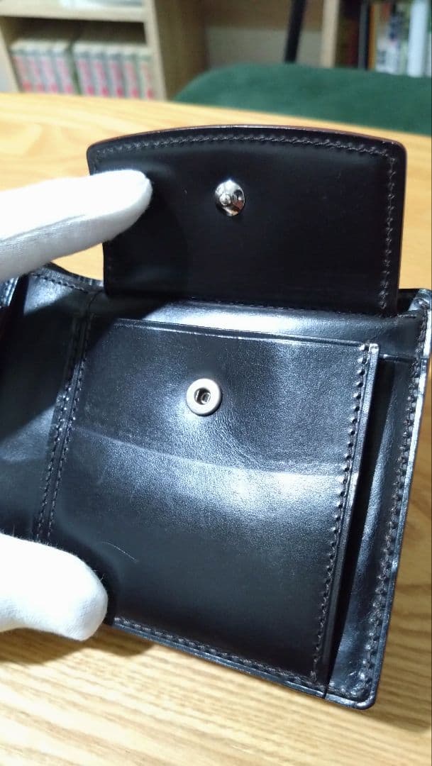 ガンゾ（GANZO）エイボン　芯通し　二つ折り財布（ダークブラウン）