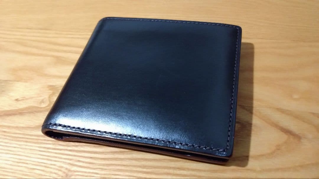 ガンゾ（GANZO）エイボン　芯通し　二つ折り財布（ダークブラウン）