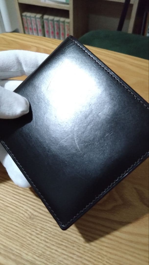 ガンゾ（GANZO）エイボン　芯通し　二つ折り財布（ダークブラウン）