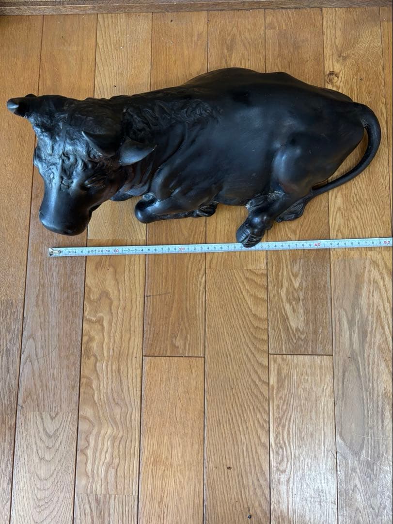 古い鉄製の牛 置物 骨董 ビンテージ 約50cm 大型 丑年 商売繁盛 縁起物
