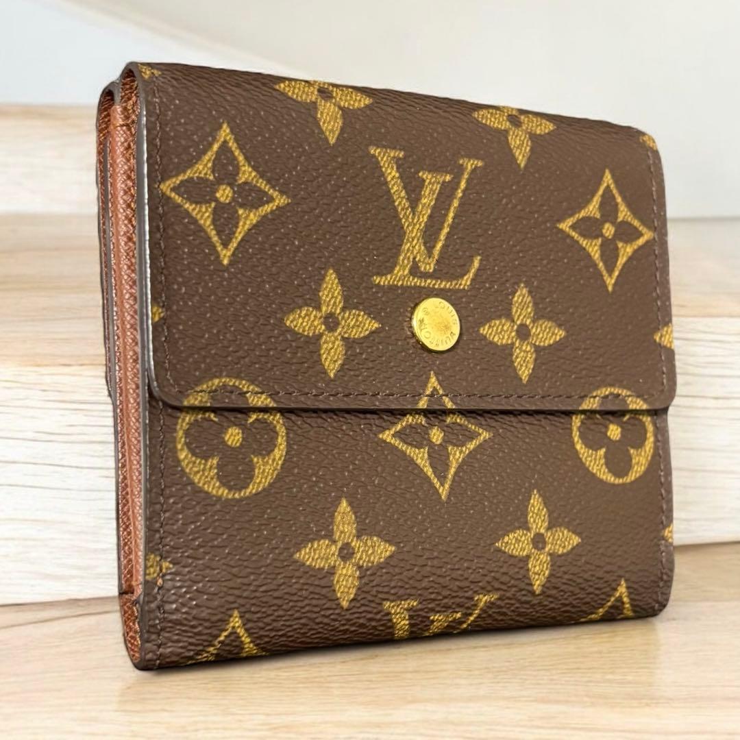 ルイヴィトン モノグラムミニ エリーズ 折り財布 wホック ミニラン