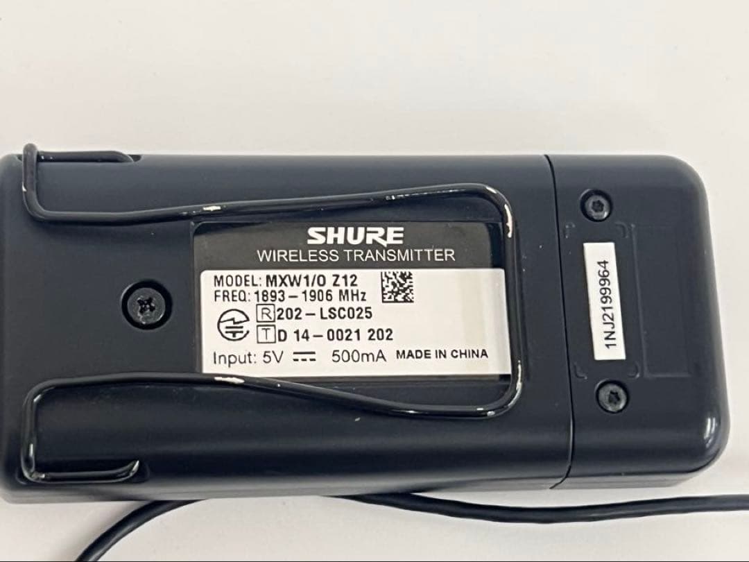 SHURE シュア MXW1/O Z12 ハイブリッド ボディパック型送信機