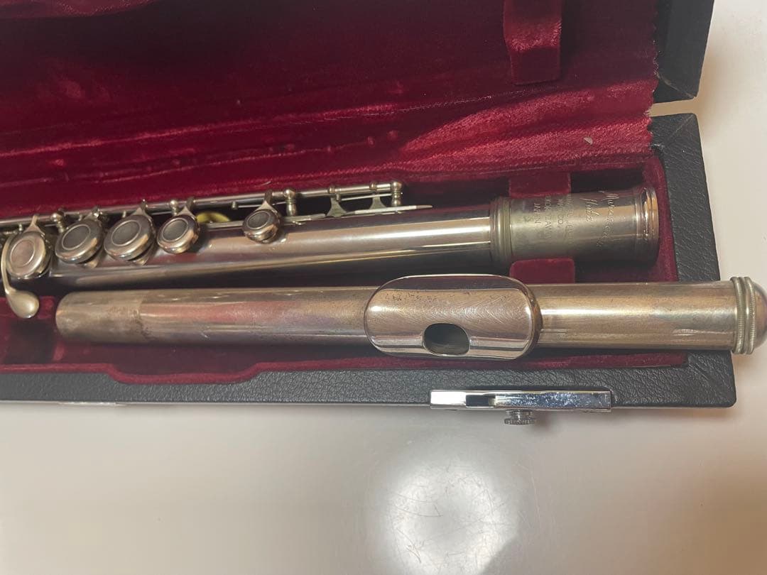 【匿名配送】Muramatsu フルート 銀製 ケース付き　頭部菅銀製