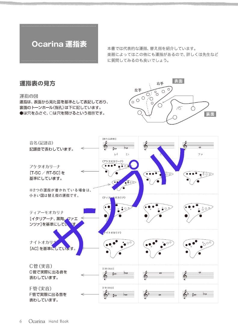 ティアーモ オカリナ ３F (SF) 黒陶モデル 13穴、オカリナ専用ケースつき