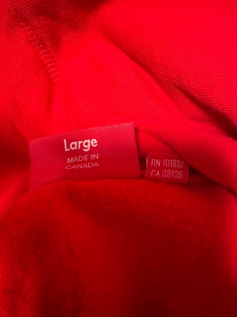 新品 Supreme フーディ 21SS赤 パーカー Lサイズ