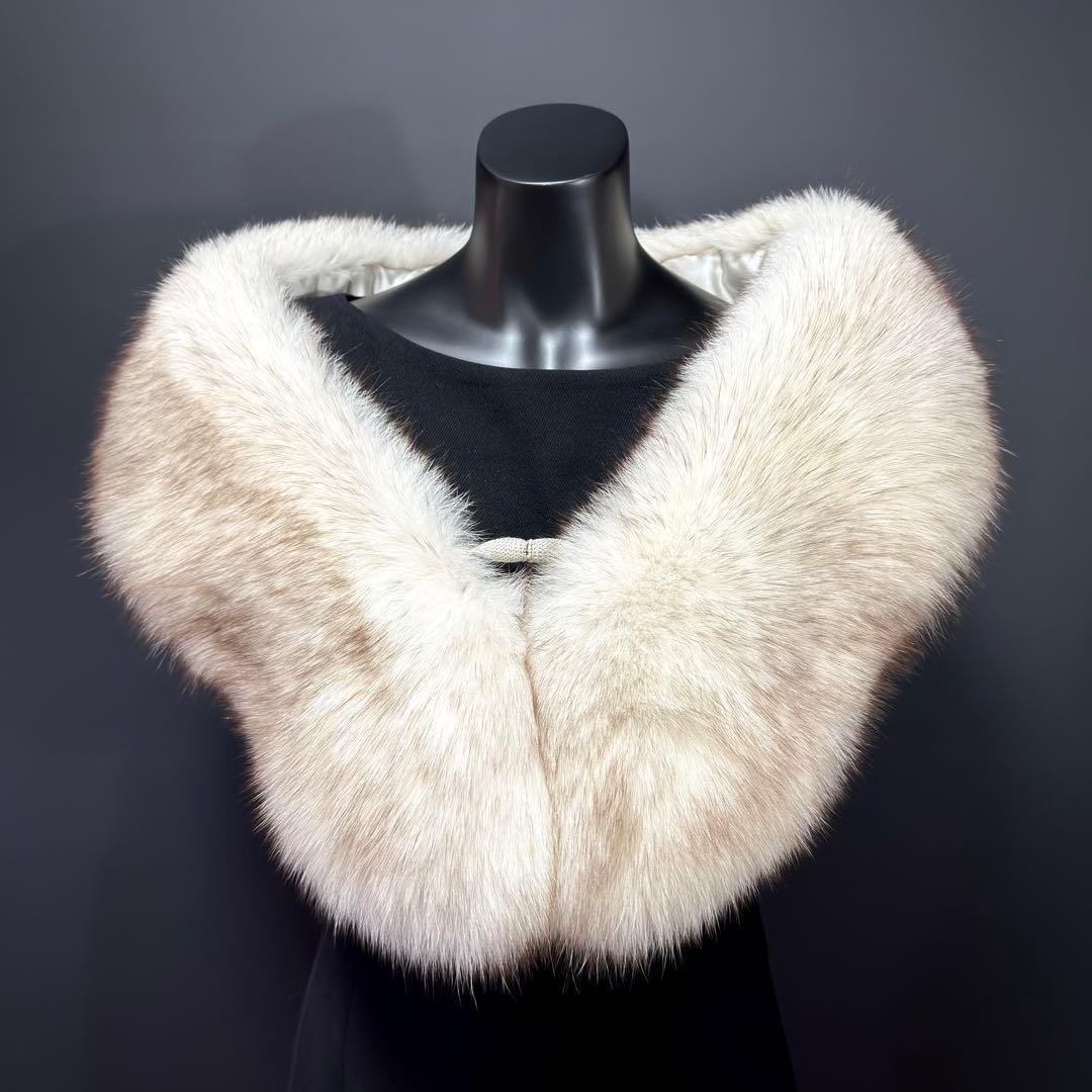 美淡】SAGA FOX サガフォックス ショール ブルーフォックス 微彩 品格