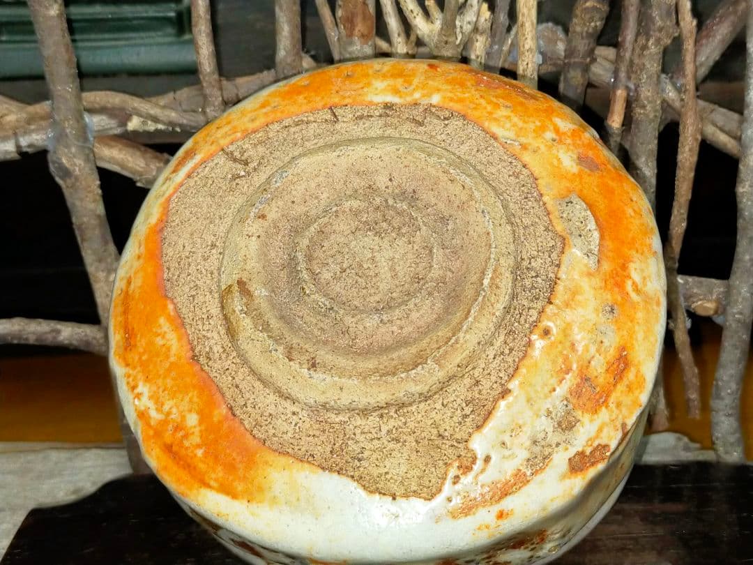 ♥志野　茶碗　在銘　修理あり　骨董　古玩