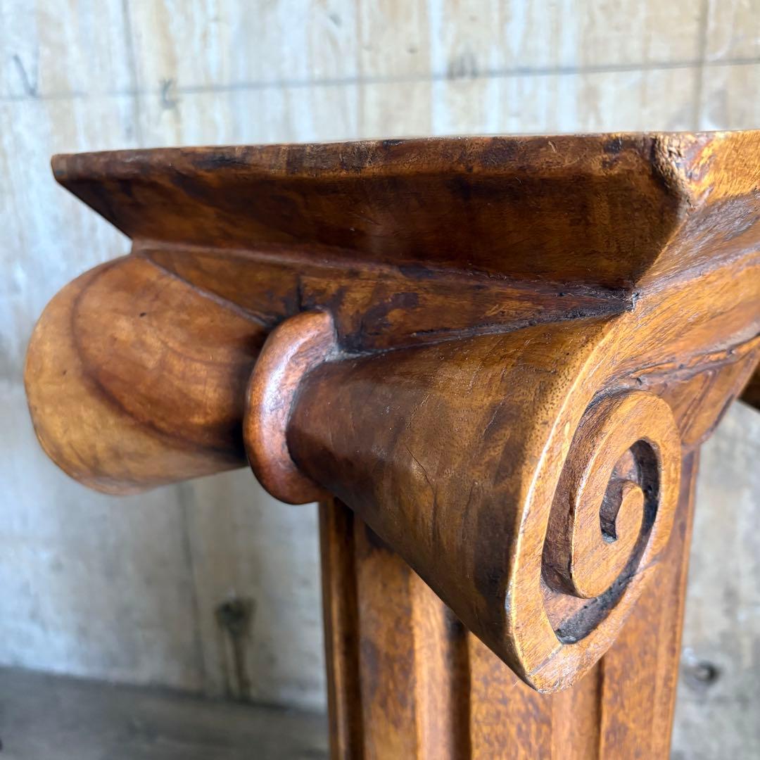 フランスヴィンテージ 木製 コラム ペデスタル 花台 ギリシャ風