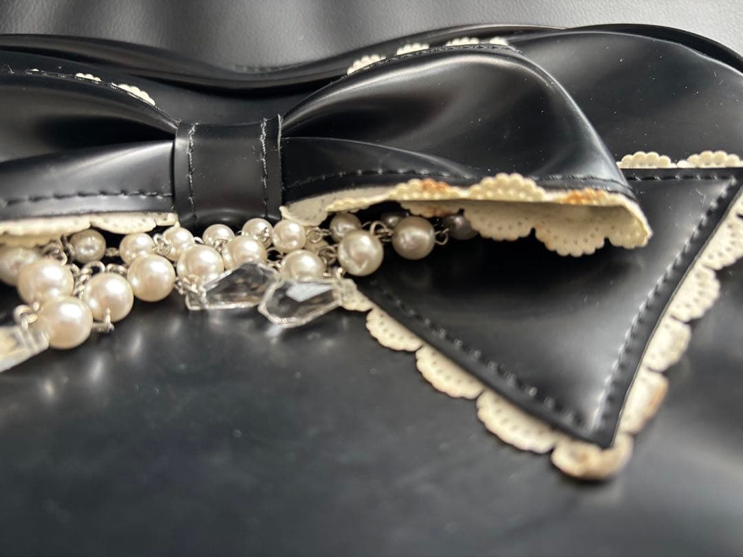 Angelic Pretty ブラックハート型ショルダーバッグ