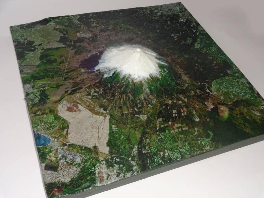 大型山岳模型 富士山 衛星写真貼り付けタイプ ケース無し 立体地図