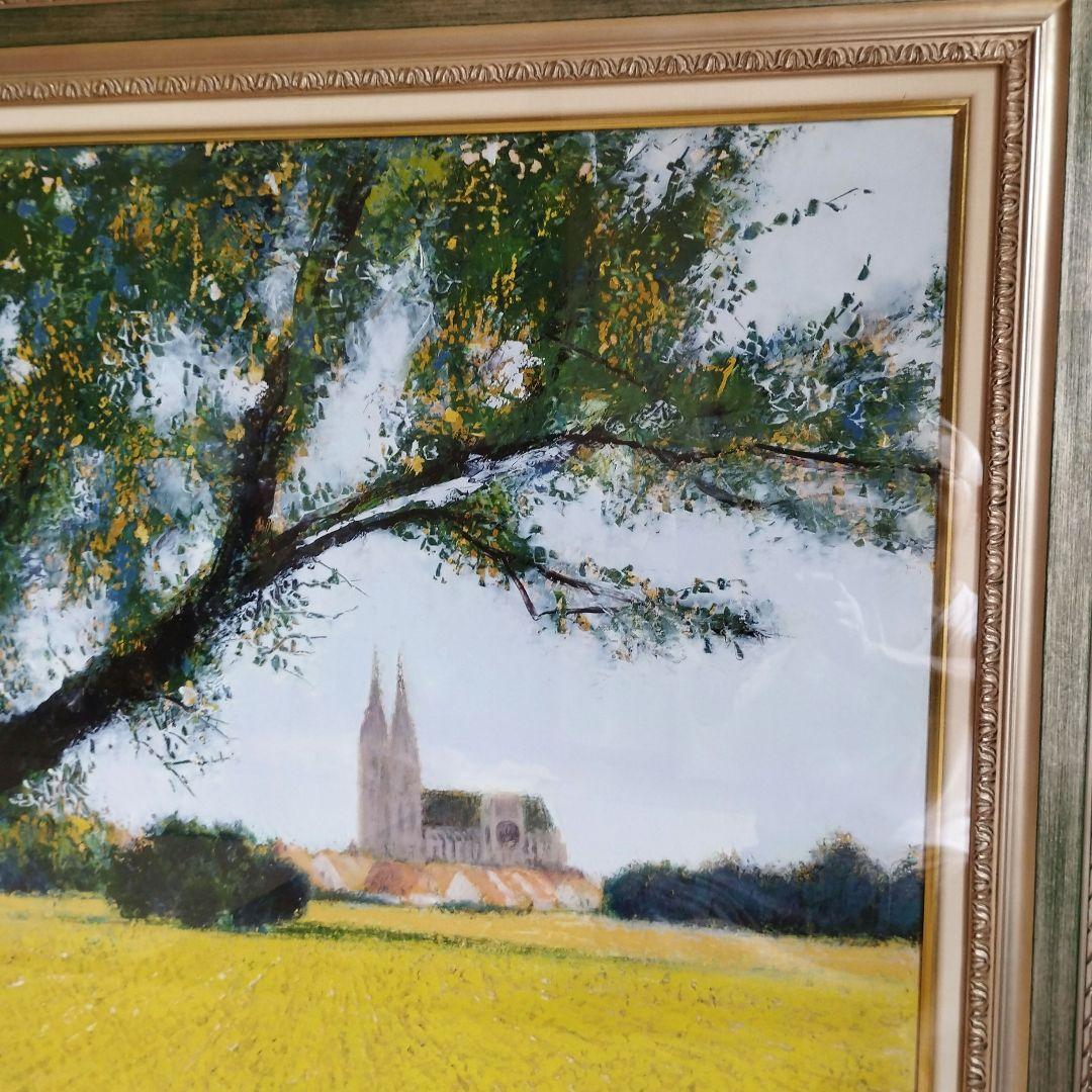 真作] 島田三郎/題名「7月のシャルトル」/大作、油彩F30号/極美品