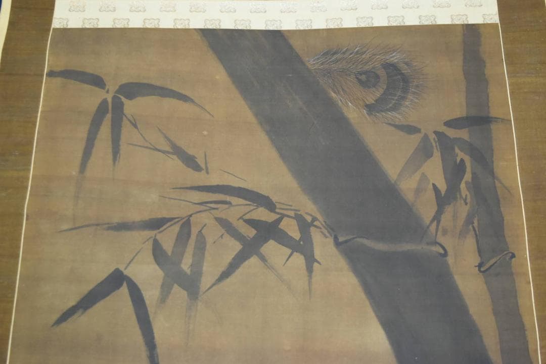 【模写】柳澤淇園/猛虎図/掛軸/名家伝来/AA-734