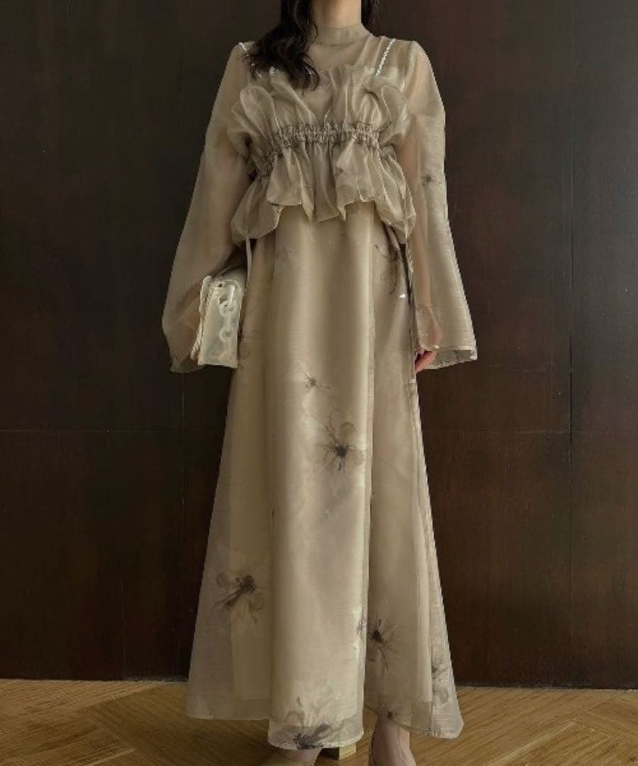 willfully】pearl shoulder camisole dress