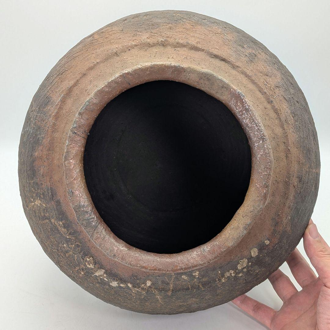 中村六郎 備前焼 壺 壷 紐作り 希少 工芸品 置物 コレクション インテリア