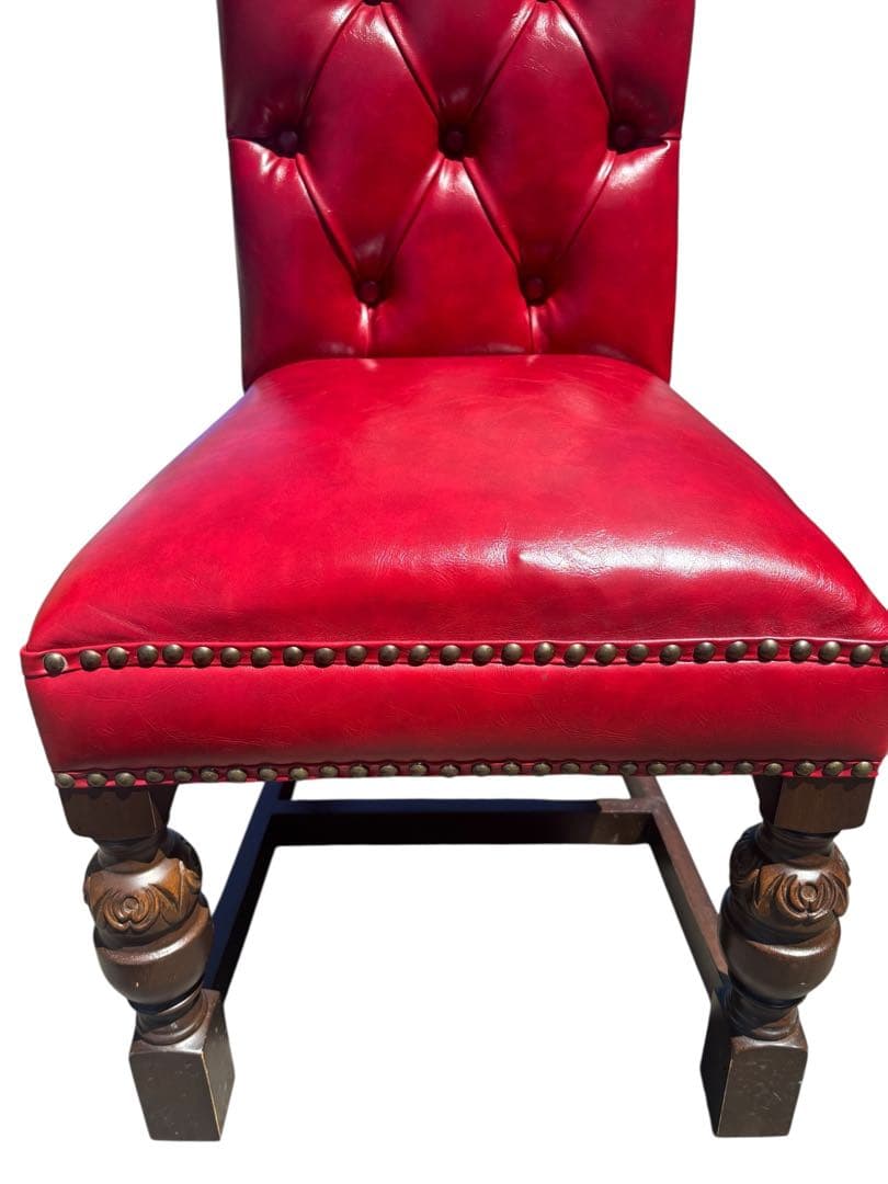 VINCENT ヴィンセント ハイバック ダイニングチェア レッド 椅子・チェア