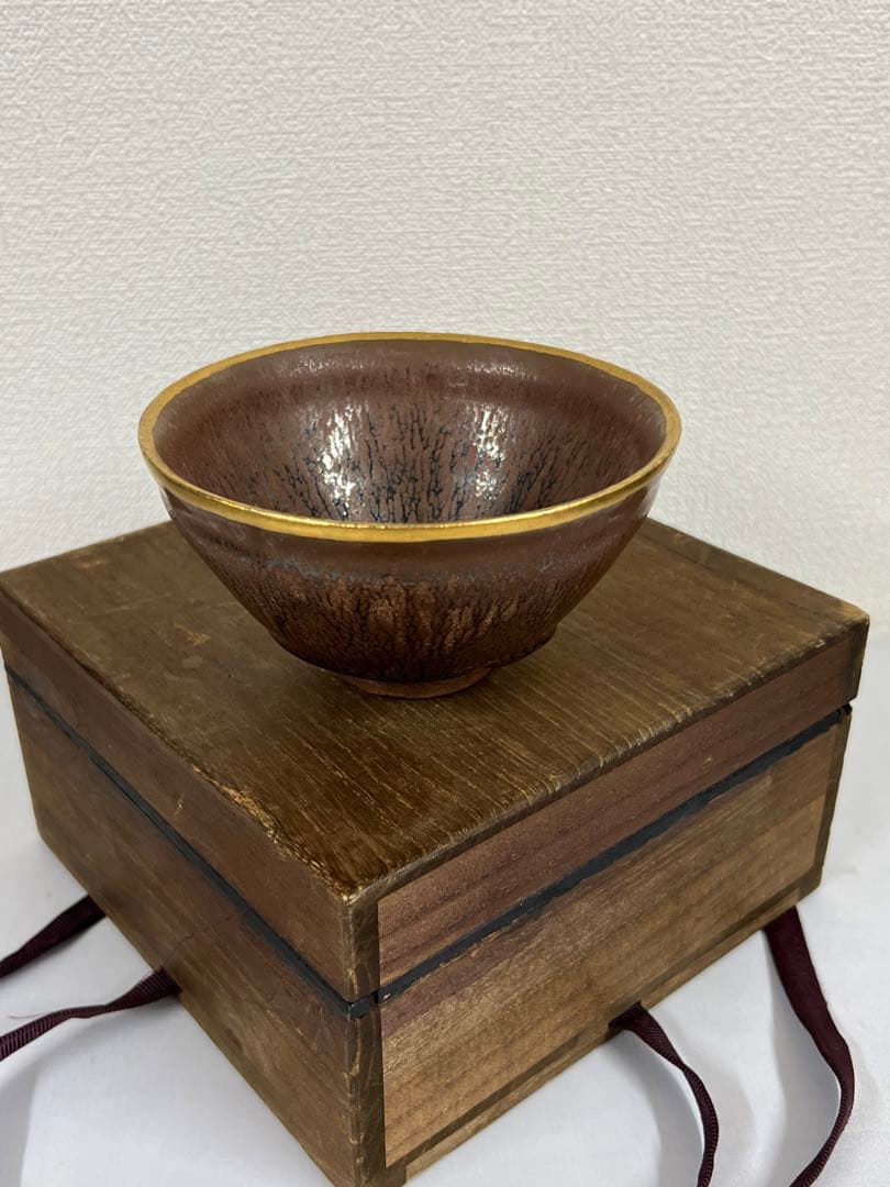 【稀少品】宋時代　天目茶碗 建盞 共箱　 XG3--33