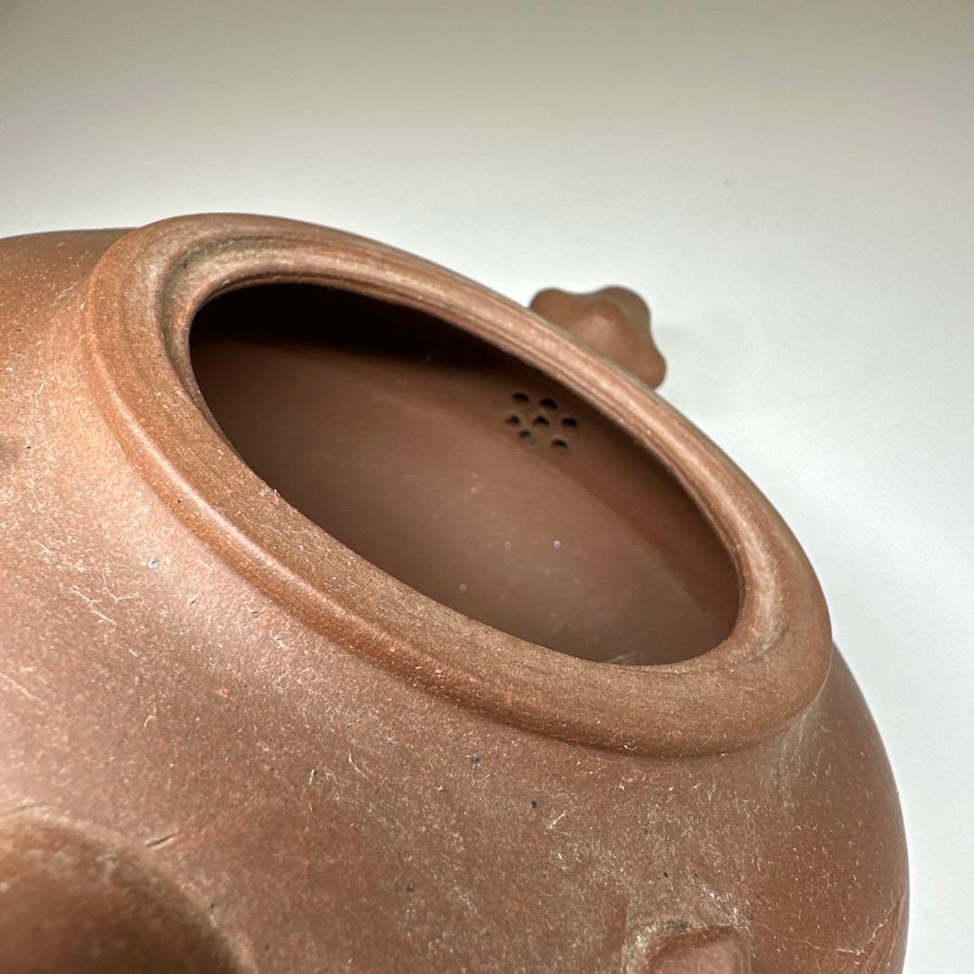 周揚大銘 朱泥急須 幅約20㎝ 東Y7-0430☆2Fタエチ