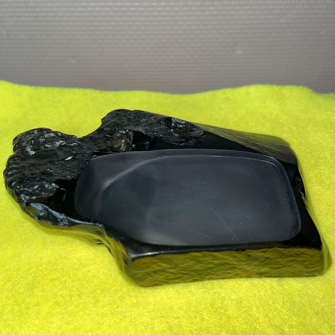 ⭕️屋久島硯 秀命堂 秀命作 純手彫り 希少な硯 女性好み作品 荒々しさ