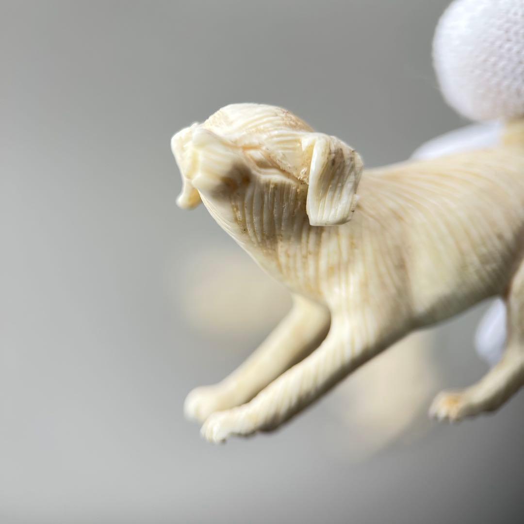 犬の彫刻 3体セット彫刻極上根付天然素材アンティーク骨董飾り物古美術