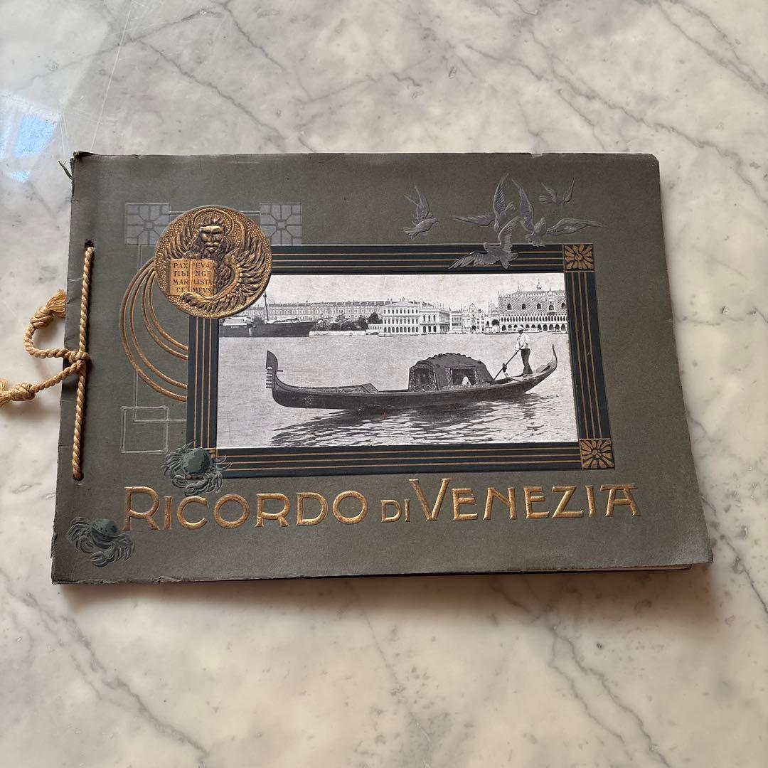 イタリア　アンティーク　ヴィンテージ　フォトアルバム　写真集　ヴェネツィア イタリア アンティーク ヴィンテージ フォトアルバム 写真集 ヴェネツィア