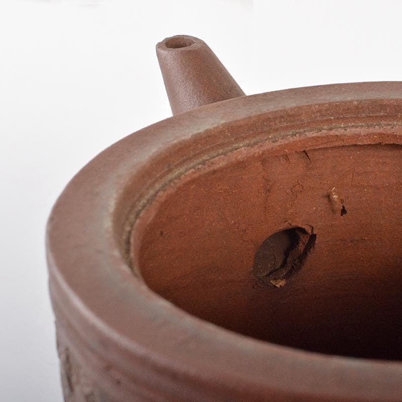 中国 宣興名壷銘 紫砂 朱泥 急須 茶壷 茶こし付 M R6618