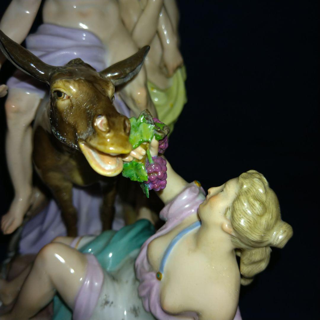 希少✤1924年以前マイセン(Meissen)『ロバに乗るシレノス』
