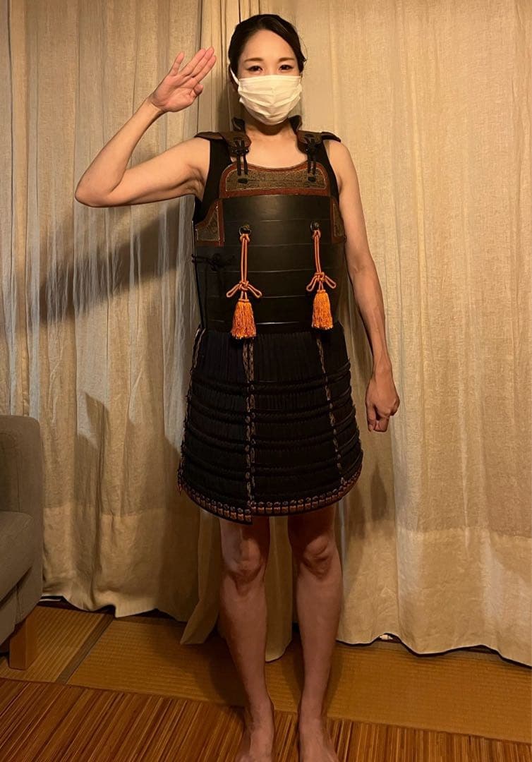 新品同様、美品！『光忍』丸武工房製【鎧•甲冑】紺糸威 黒胴 当世具足　甲冑 一式