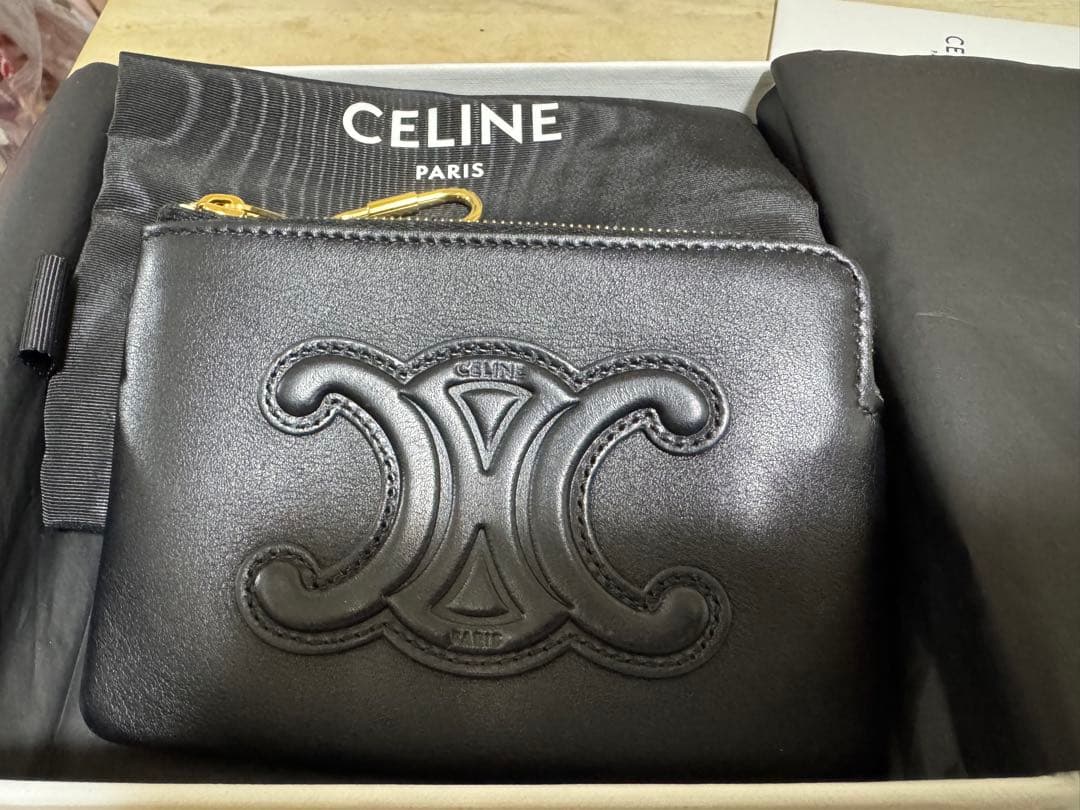 CELINE ブラックレザー ケース