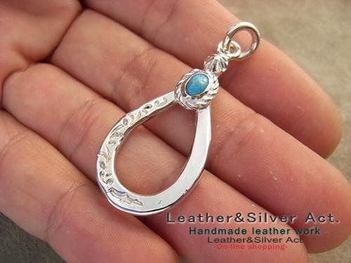 ターコイズ シルバー925 スタッズスター グラスホルダーストラップ