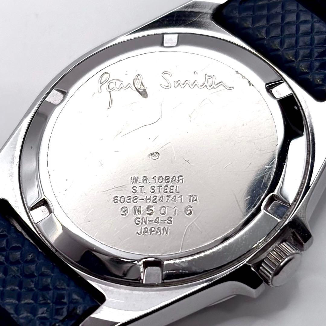 新品電池 ポールスミス メンズ 白文字盤 クォーツ 稼働品