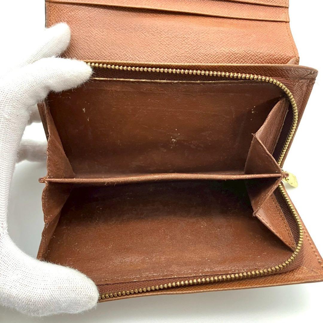 正規品 ルイヴィトン 二つ折り財布 トレゾール モノグラム L字