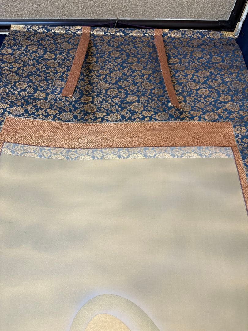 観音像」 翠峰 掛け軸 掛軸 二重箱 雲上観音 桐共箱二重箱付