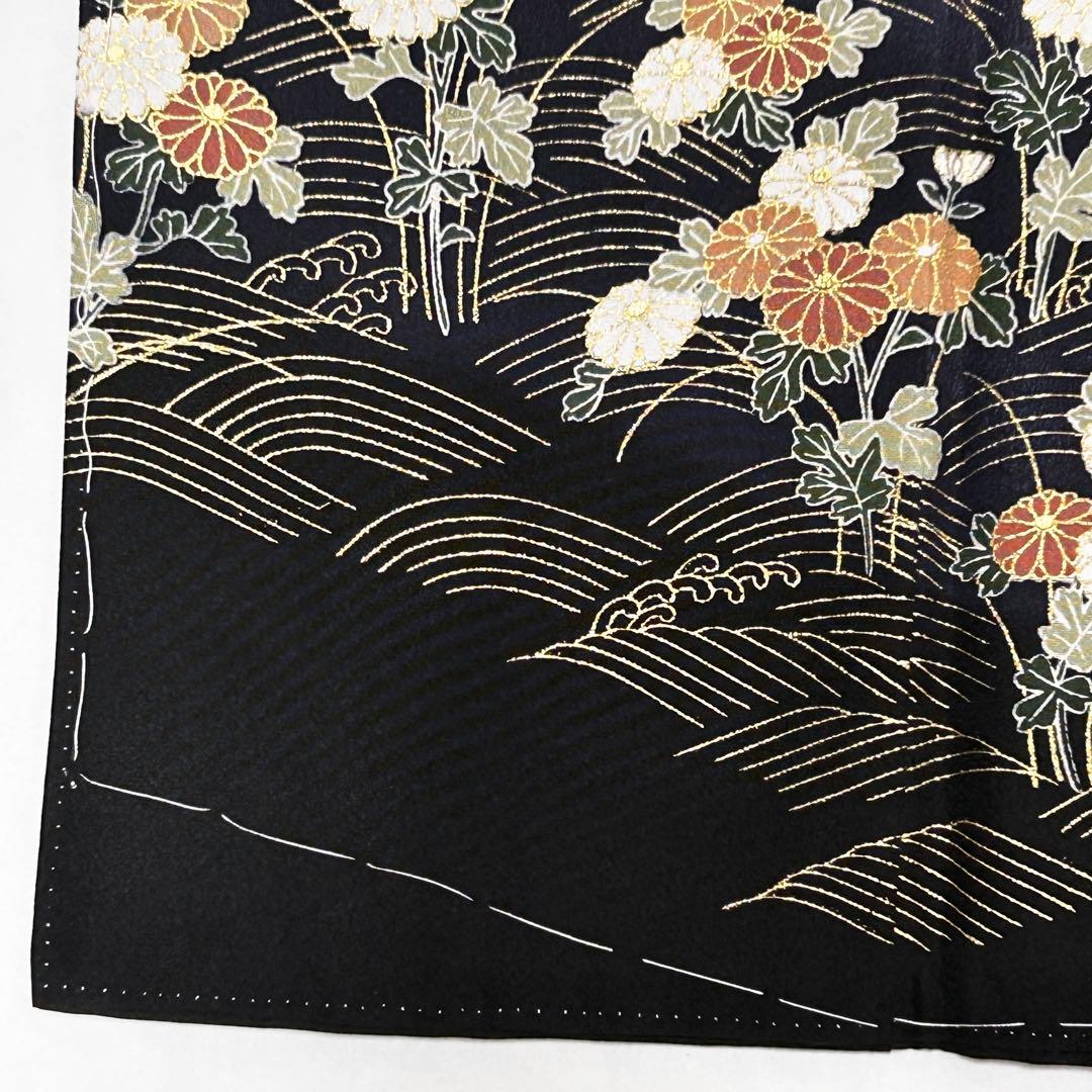 654】友禅•金箔•金駒刺繍 黒留袖 - メルカリ