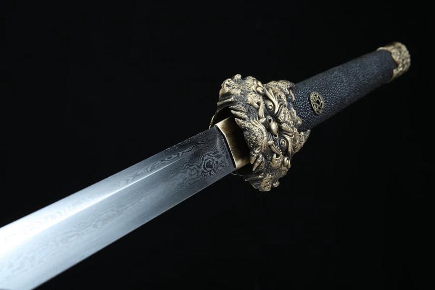 天隕石祥龍唐刀 模造刀 居合刀 武士道 武具 漢剣 唐刀 龍泉剣 手鍛造打