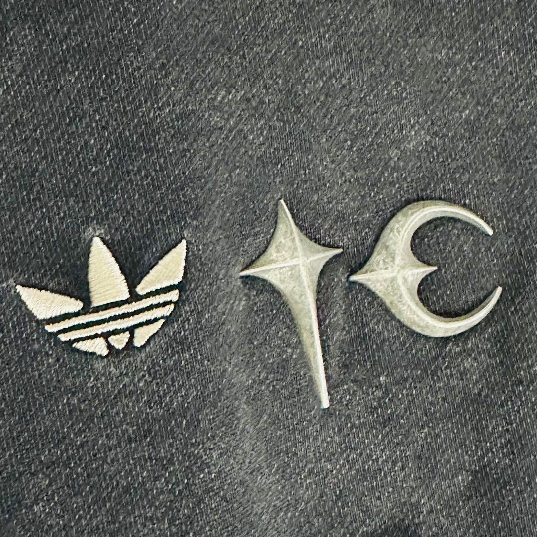 Thug club × adidas zipup パーカー 黒