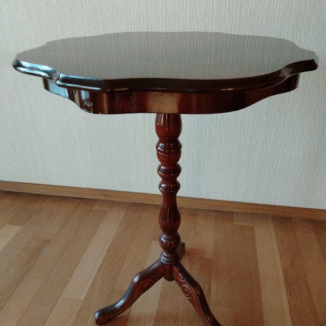 猫足サイドテーブル ロココ調 木製テーブル アンティーク 輸入家具