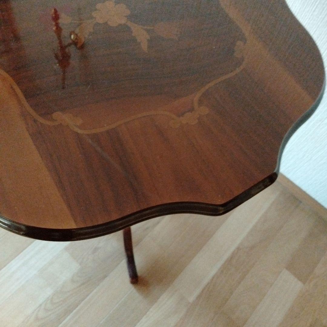 猫足サイドテーブル ロココ調 木製テーブル アンティーク 輸入家具