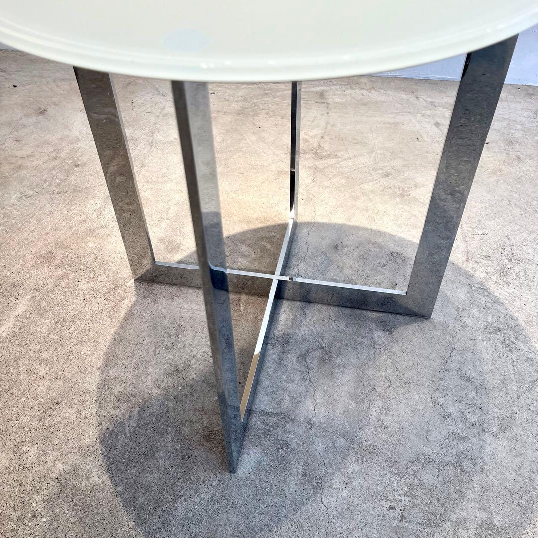 Molteni&C DOMINO グレー ガラストップ サイド テーブル