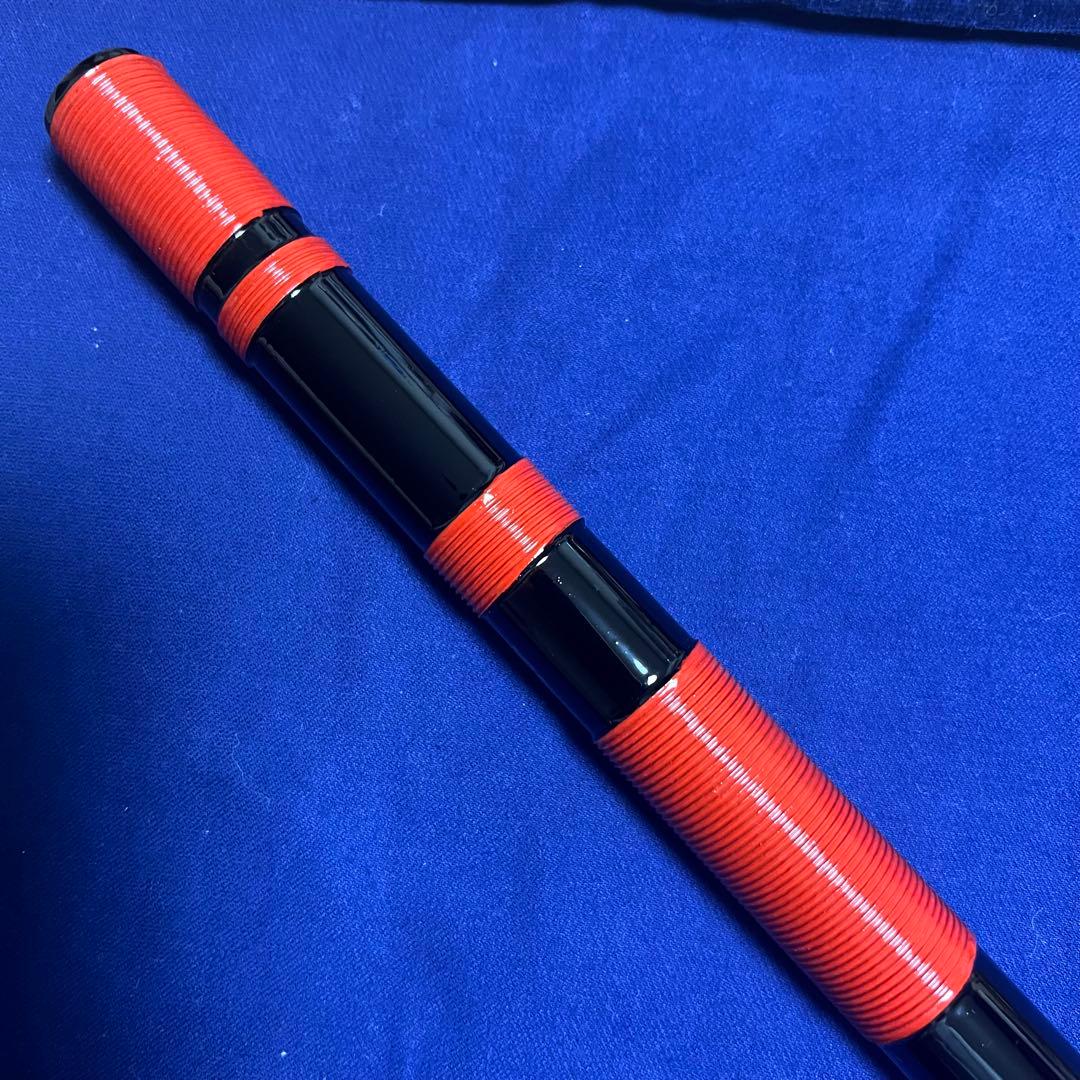 篠笛 新月乃笛 8本調子 ドレミ調 総籐巻 黒朱漆塗