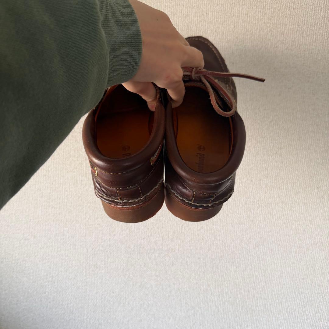 Timberland ダークブラウン モカシン　デッキシューズ　革靴　レザー