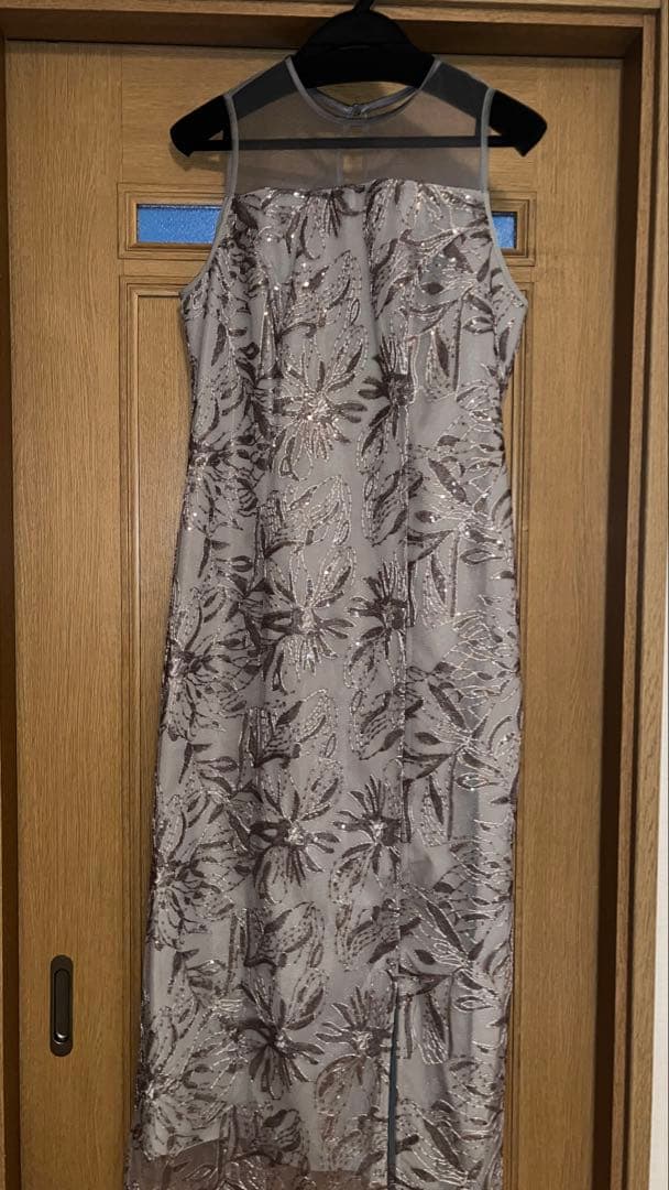 LEJA leja チュールオフショルダー花柄Iラインワンピースドレス